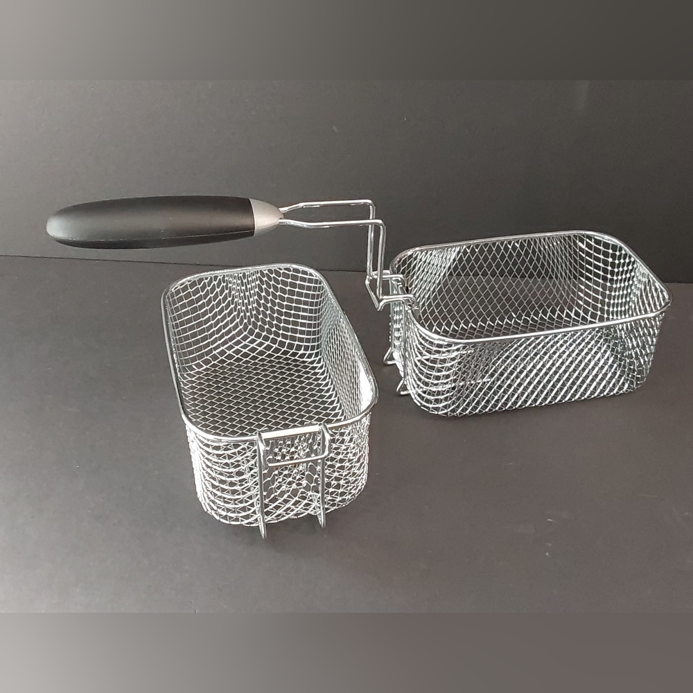 ChefStyle Stainless Fry Baskets (2) w/ Handle / NEW